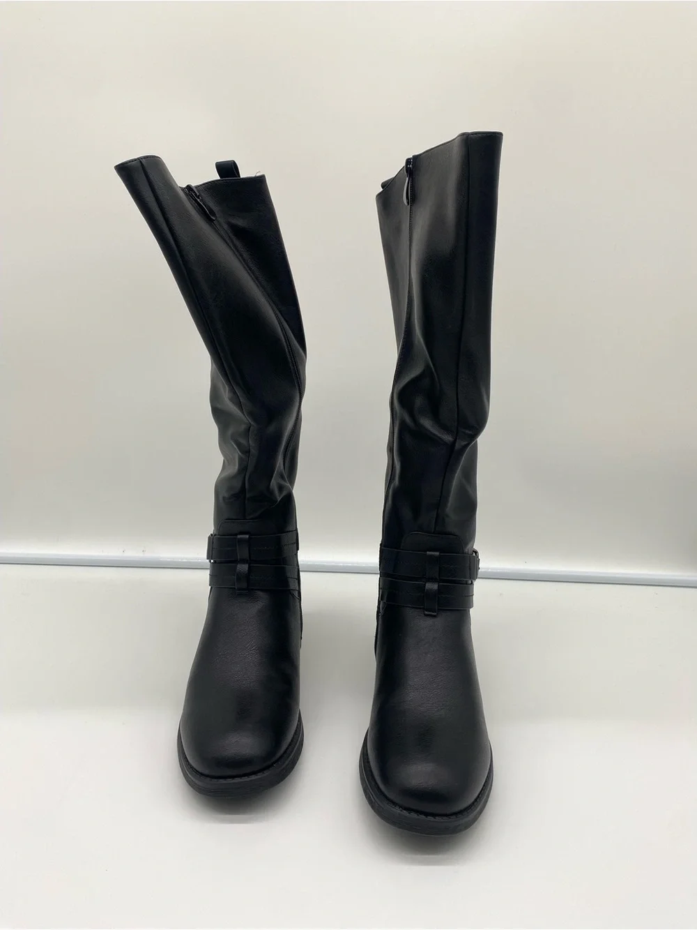 Women’s Black Knee High Riding Boots Size 8.5 New